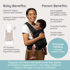 Honey Blossom Baby Carrier - Black Sand