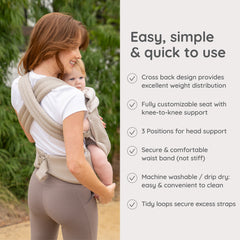 Honey Blossom Mesh Baby Carrier - Moon Beam