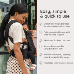 Honey Blossom Baby Carrier - Black Sand